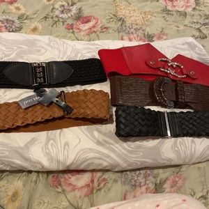 Set of 5 belts medium sizes